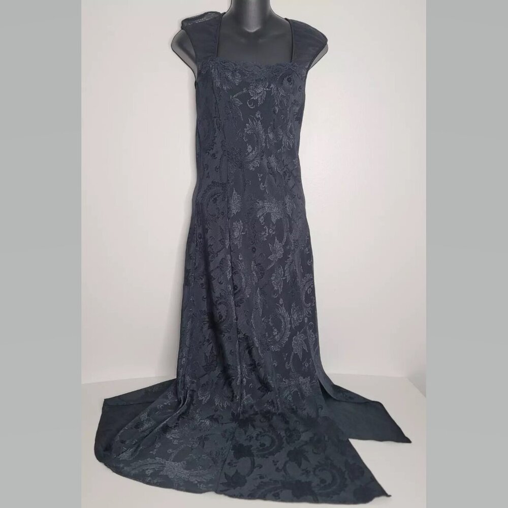 Victorias Secret‎ Womens S Black Gold Label Long Maxi Slip Dress Gown Lingerie